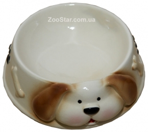 Керамическая миска для собак "Golden Dog" 17 см, 500 мл,  Италия