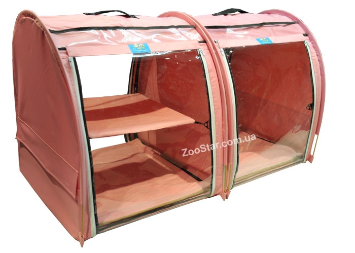 Выставочная палатка для кошек, собак Модуль Двойка Светло-Розовая купить в Украине по недорогой цене - зоомагазин ZOOstar