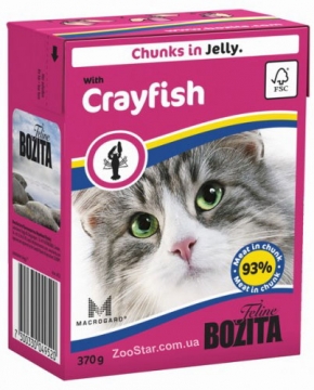 Bozita Feline (Бозита)  Feline Crayfish Мясные кусочки в желе с Лангустом, 370г