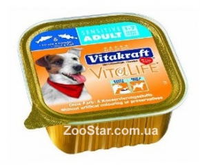 Vitakraft Витакрафт - Корм влажный для собак Vita Life Fitness с форелью и треской, 150 г