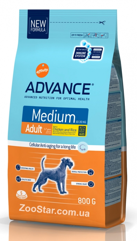 Advance (Эдванс) Dog Medium Adult - корм для взрослых собак средних пород с курицей и с рисом