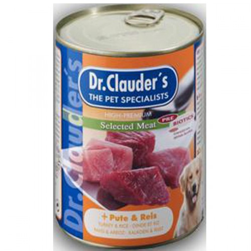 Dr.Clauder's (Доктор Клаудерс) Selected Meat Turkey and rice консерва для собак с индейкой и рисом, 800 грамм 