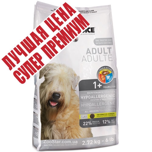 1st Choice (Фест Чойс) с уткой и картошкой гипоаллергенный сухой супер премиум корм для собак
