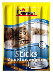 Gimpet  Sticks Salmon & trout колбаски для кошек с лососем и форелью