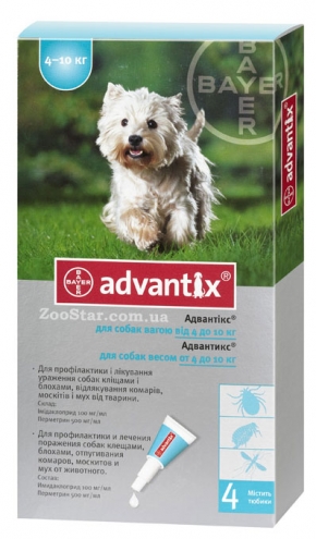 Bayer (Байер Адвантикс) ADVANTIX - средство от блох и клещей для собак более 25 кг