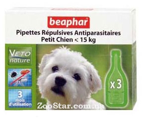 Beaphar VP-265 Беафар "Bio Spot On" Био Спот Он для собак мелких пород, до 15 кг - 1 пипетка