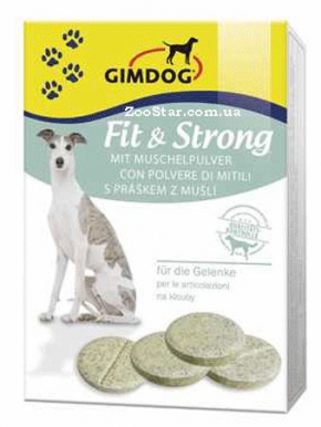 Gimborn  Gimdog витаминное лакомство *Fit & Strong* с раковинами мидий для поддержки суставов у собак, 70 гр