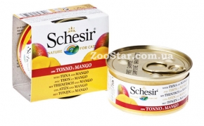 Schesir VO-SH-04 (Шезир)ТУНЕЦ С МАНГО (Tuna Mango) влажный корм консервы для кошек, банка, 75 грамм