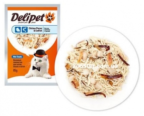 Delipet MT-DP-21 (Делипет) кусочки цыпленка с треской для кошек
