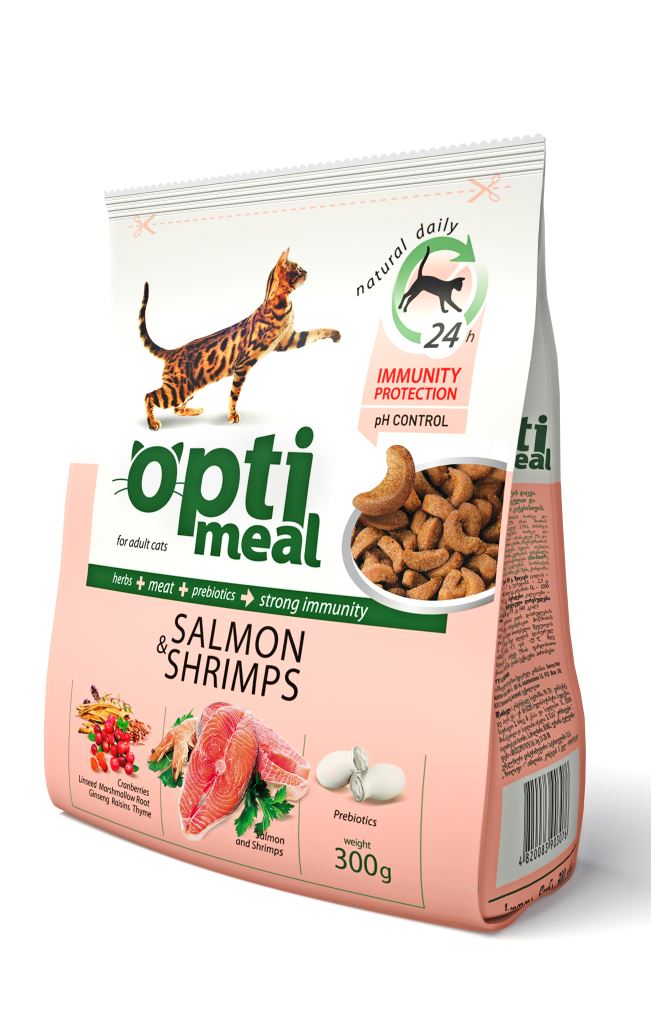 "Защита иммунитета" Сухой корм для взрослых кошек с лососем и креветками