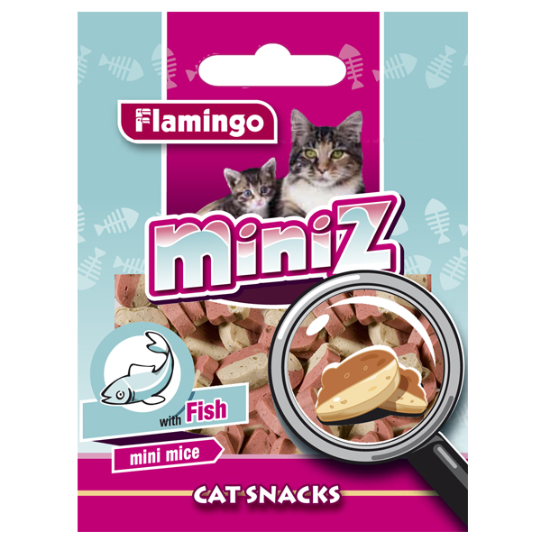 Лакомство для кошек в виде мышек со вкусом рыбы - MINIZ MINI MICE МИНИЗ купить в Украине по недорогой цене - зоомагазин ZOOstar