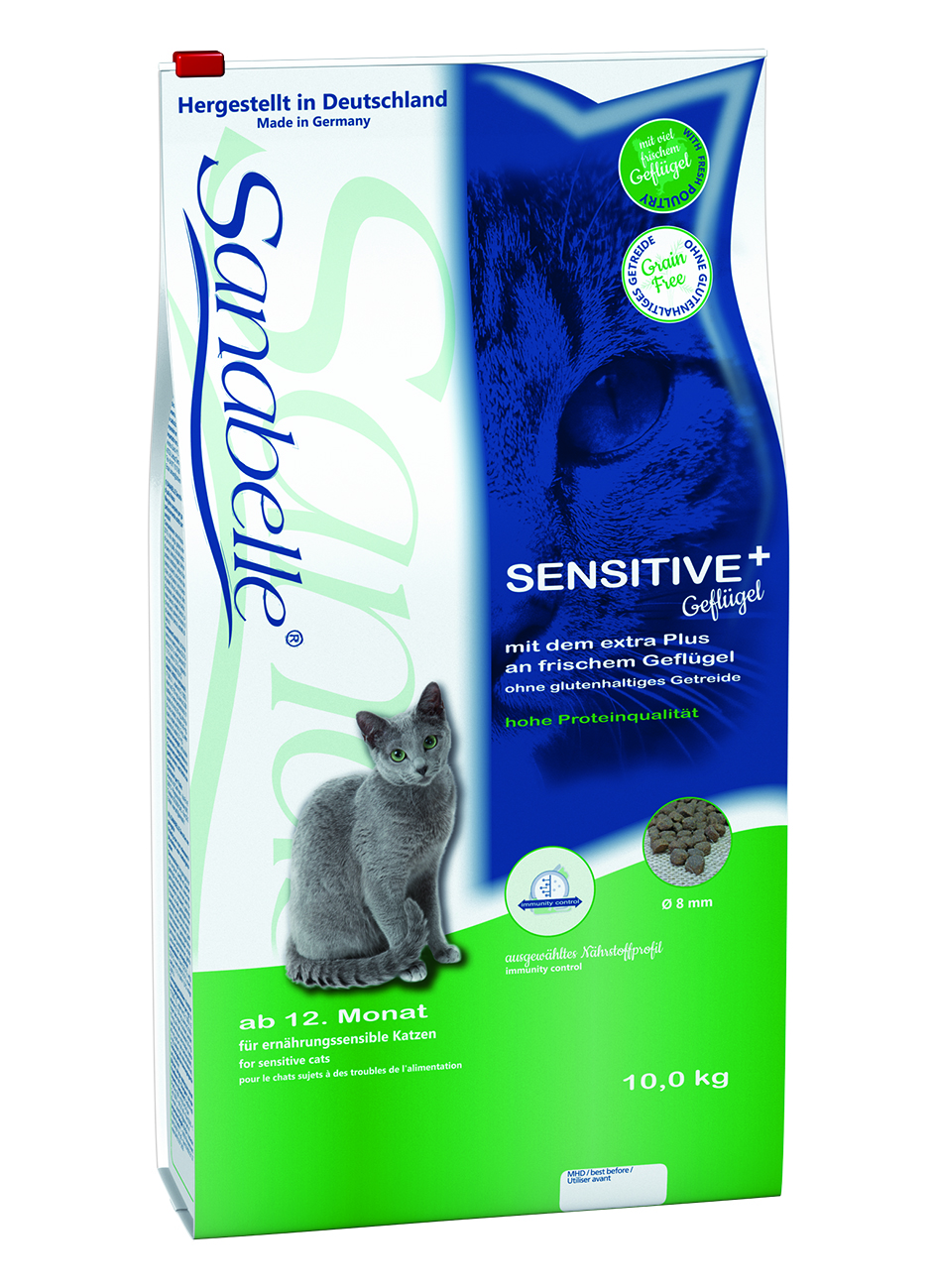Sensitive - корм С ПТИЦЕЙ для кошек с чувствительным желудком и длинношерстных кошек купить в Украине по недорогой цене - зоомагазин ZOOstar