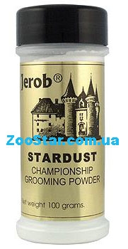 Оттеночная пудра для шерти животных, темно красная  Jerob Stardust Grooming Powder Bright White, 100 мл