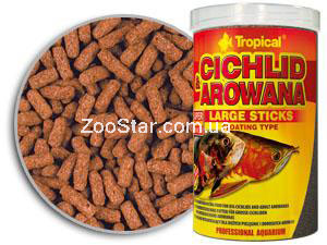 Cichlid & Arowana Large Sticks - корм для крупных арован и взрослых цихлид купить в Украине по недорогой цене - зоомагазин ZOOstar