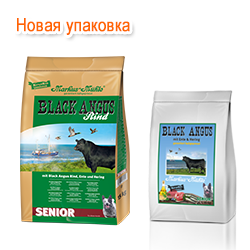 "Black Angus Senior"  сухой корм для пожилых собак с уткой и сельдью купить в Украине по недорогой цене - зоомагазин ZOOstar