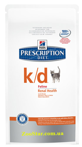 "Prescription Diet™ Feline k/d™" Сухой корм для котов, при заболевании почек, сердца купить в Украине по недорогой цене - зоомагазин ZOOstar