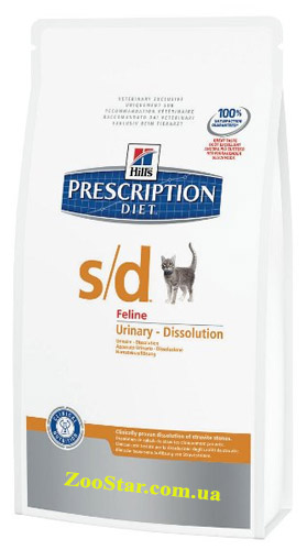 "Prescription Diet™ Feline s/d™" Сухой корм для котов, при мочекаменной болезни купить в Украине по недорогой цене - зоомагазин ZOOstar