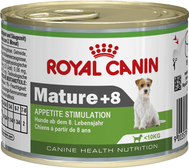 "Royal Canin Mature +8" - Полнорационный консервированный корм для поддержания жизненных сил собак старше 8 лет