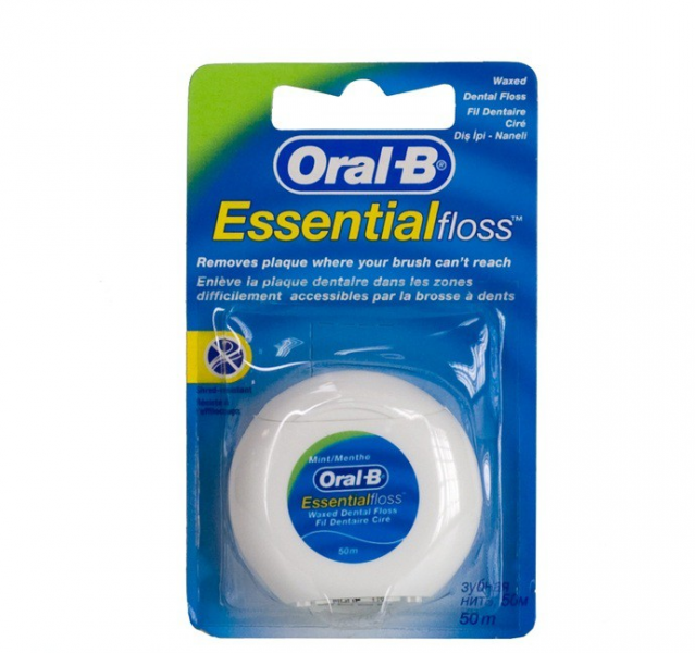 Зубная нить Oral-B Essential floss - Мятная, 50 м