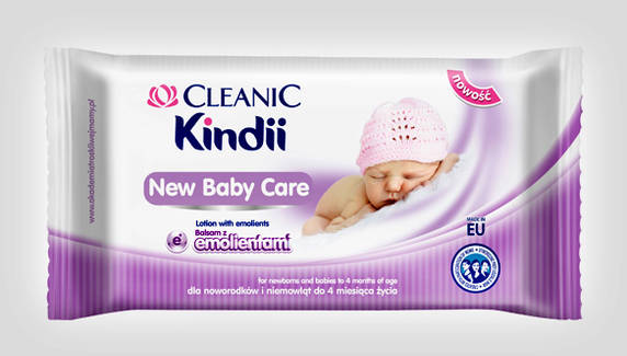 Влажные салфетки для новорожденных "Cleanic New Baby Care", 60 штук