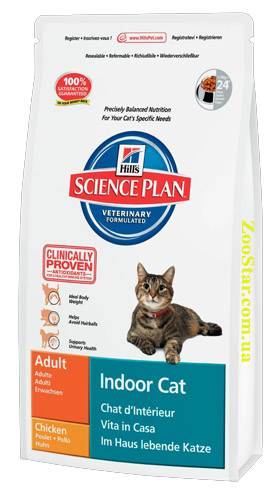 "Science Plan™ Feline Adult Indoor Cat" Сухой корм для кошек, живущих в закрытом помещении купить в Украине по недорогой цене - зоомагазин ZOOstar