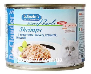 Dr.Clauder's (Доктор Клаудерс) Selected Pearls Shrimps консерва для кошек с креветками
