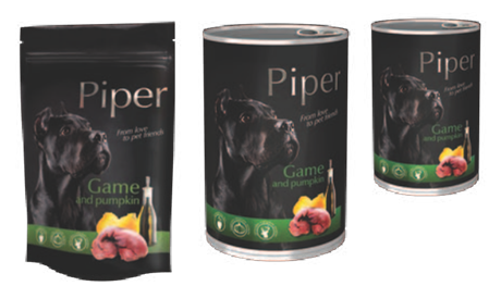 "PIPER" консервы для собак с дичью и тыквой