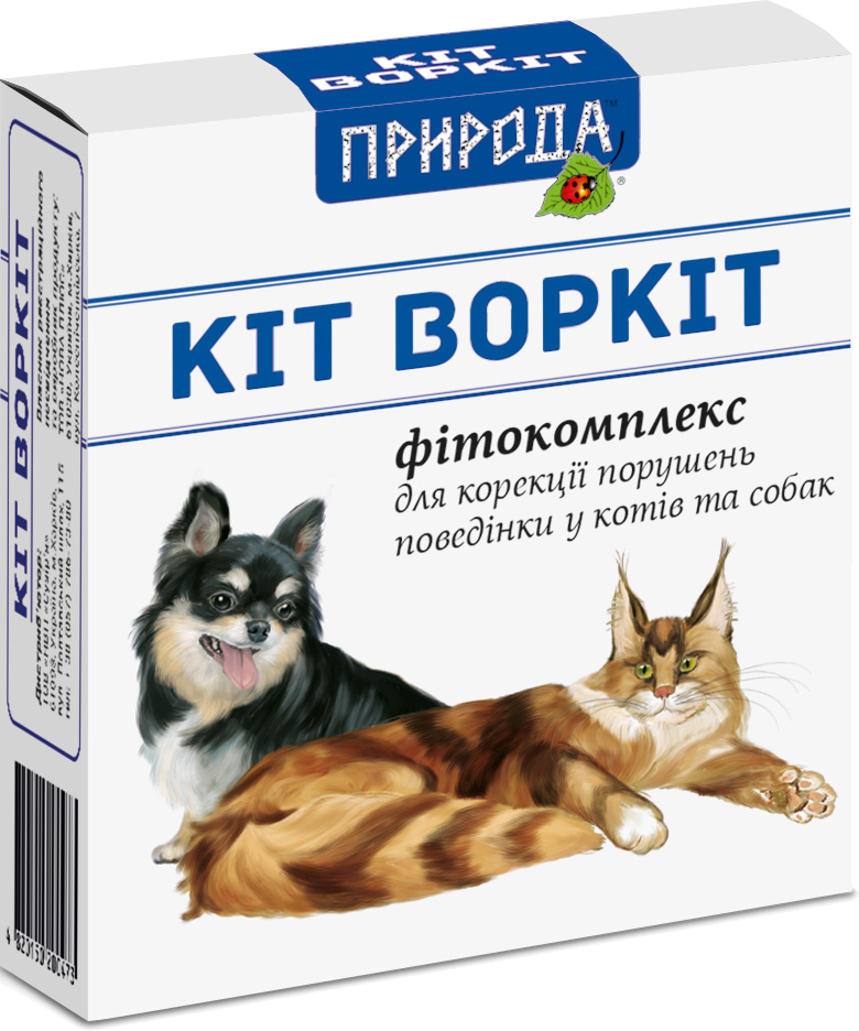 «Кот воркит» фитокомплекс для коррекции нарушения поведения котов и собак, 3 фл. по 10 мл
