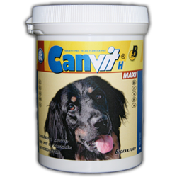 Витаминная добавка для кожи и шерсти с биотином для собак крупных пород "Канвит (Н) Биотин Макси"