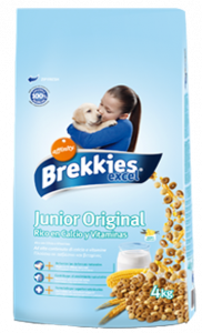 "Brekkies Dog Excel Junior Original" для щенков с кальцием и витаминами