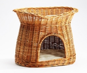 ИГЛО плетеный домик для котов, натуральная лоза - 60Х45Х48 см.