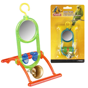 Игрушка для птиц, зеркальце с колокольчиком MIRROR+BELL.