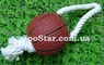 Игрушка для собак "Басветбольный мяч на веревке", винил, 16,5 см