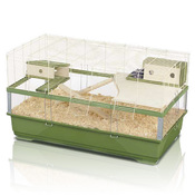 "Плекси 100 Вуд" (PLEXI 100 WOOD) клетка для крыс, пластик - зеленый, 100х54,5х55,5 см.