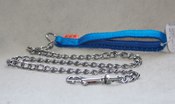 Поводок-цепь "Dog Extremе" с нейлоновой ручкой, для мелких пород, синий
