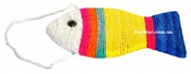 VO-487 Драпка сизаль "Цветная Рыбка"  маленькая, 25 см
