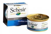 (Шезир)  ТУНЕЦ в собственном соку (Tuna Natural Style) влажный корм консервы для кошек, банка, 85 грамм