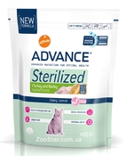 Корм для стерилизованных котов Advance Cat Sterilized c индейкой и ячменем