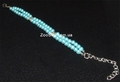 Ожерелье жемчужное двухрядное "Сюрприз" голубое, Италия