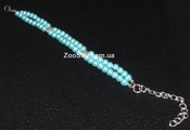 Ожерелье жемчужное двухрядное "Сюрприз" голубое