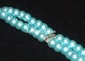 Ожерелье жемчужное двухрядное "Сюрприз" голубое