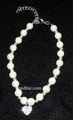 Ожерелье жемчужное однорядное  с кулоном "Очарование" белое, Италия