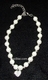Ожерелье жемчужное однорядное  с кулоном 