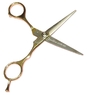 Ножницы  для стрижки животных прямые малые золотые, 14 см