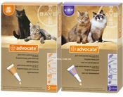 Advocate (Адвокат) капли  от глистов, блох, клещей, для кошек весом от 4 кг до 8 кг
