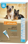"Advocate" Адвокат - капли от глистов, блох для собак весом от 4 до 10 кг