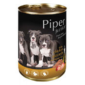 "PIPER JUNIOR" консервы для щенков и молодых собак с куриными желудками и коричневым рисом 400гр