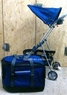 Коляска сумка для перевозки собак и кошек, синяя, 46х84х94 см