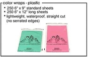 Бумага для папильоток пластиковая, 15х23 см, 50 листов