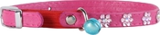 Ошейник "CoLLaR GLAMOUR" с резинкой, стразами "Цветочек" для кошек, розовый